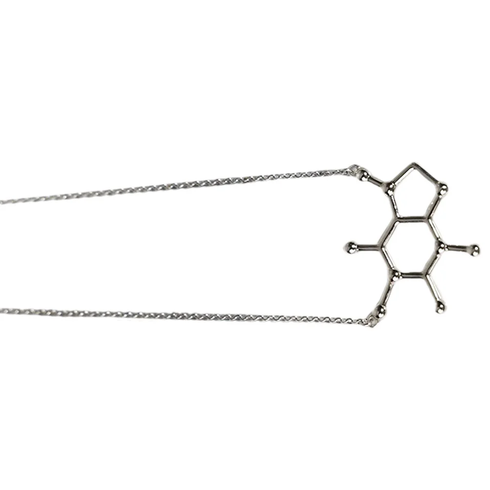 

Necklace Girls' Jewelry Statement Pendant Necklace Factor Molecular Structure Pendant Alloy Cute Coffee Necklace Miss