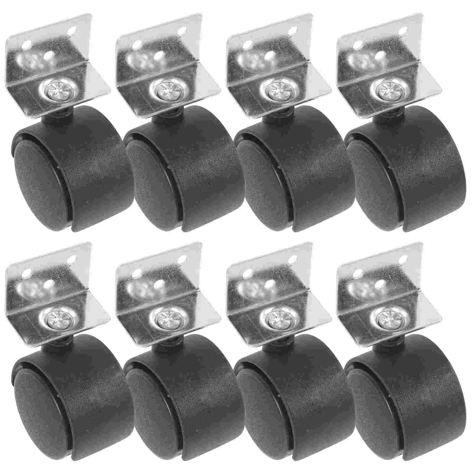

8 Pcs Chairs Wheels Cart Casters Office Roller Cabinet Replacement Parts Plastic Desk Wheelchair