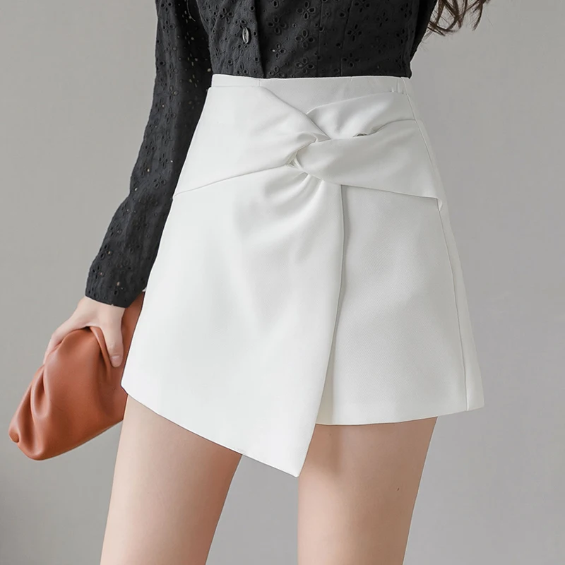 Irregular skirt shorts women spring summer streetwear high waist woman shorts fashion wide leg casual shorts feminino
