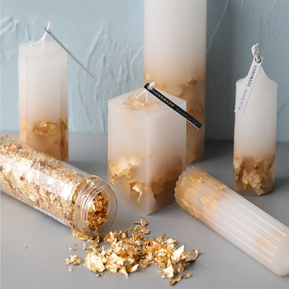 

Gold and silver foil bags, high-quality crushed gold foil, crushed silver foil, craft decoration, handmade candle DIY materials