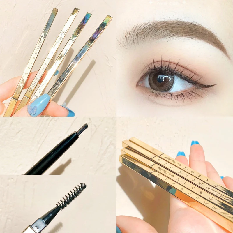 

Women's cosmetics thin double headed wild fog eyebrow waterproof eyebrow pencil natural and lasting non decolorizing makeup pen