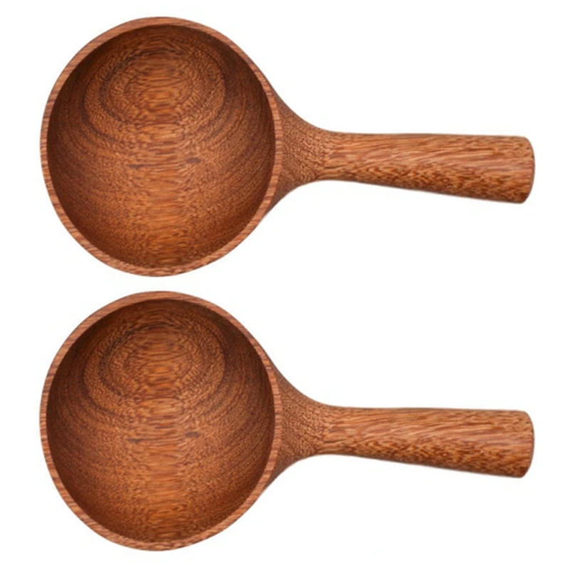

Natural Wooden Spoon Rice Scoop Sauna Water Ladle Bath Water Scoop Kitchen Utensil Tool Measuring Spoon Multi-Purpose