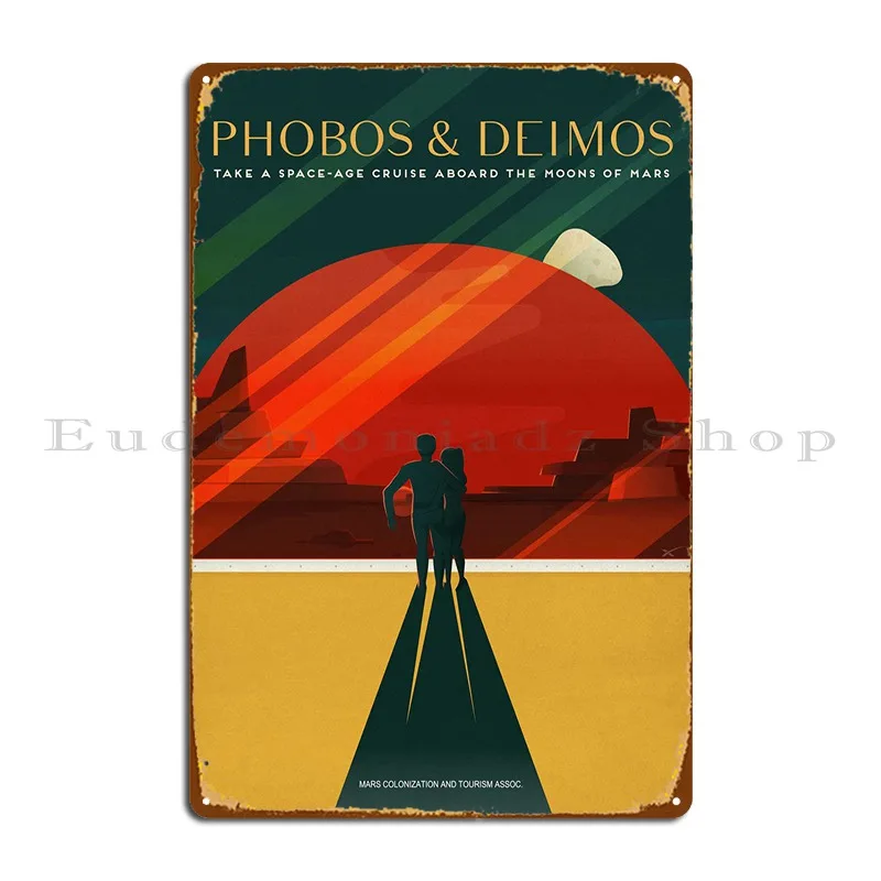Металлический плакат Phobos и Deimos настенное украшение для гостиной фотообои