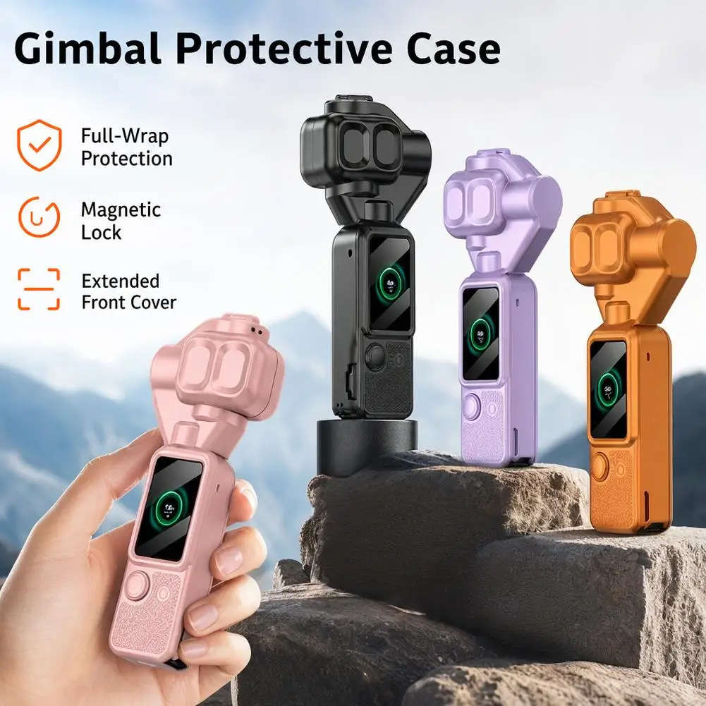 Фото Защитный чехол для камеры DJI Pocket 4 Pro с магнитным креплением, защита экрана, устойчивая к царапинам крышка объектива №5