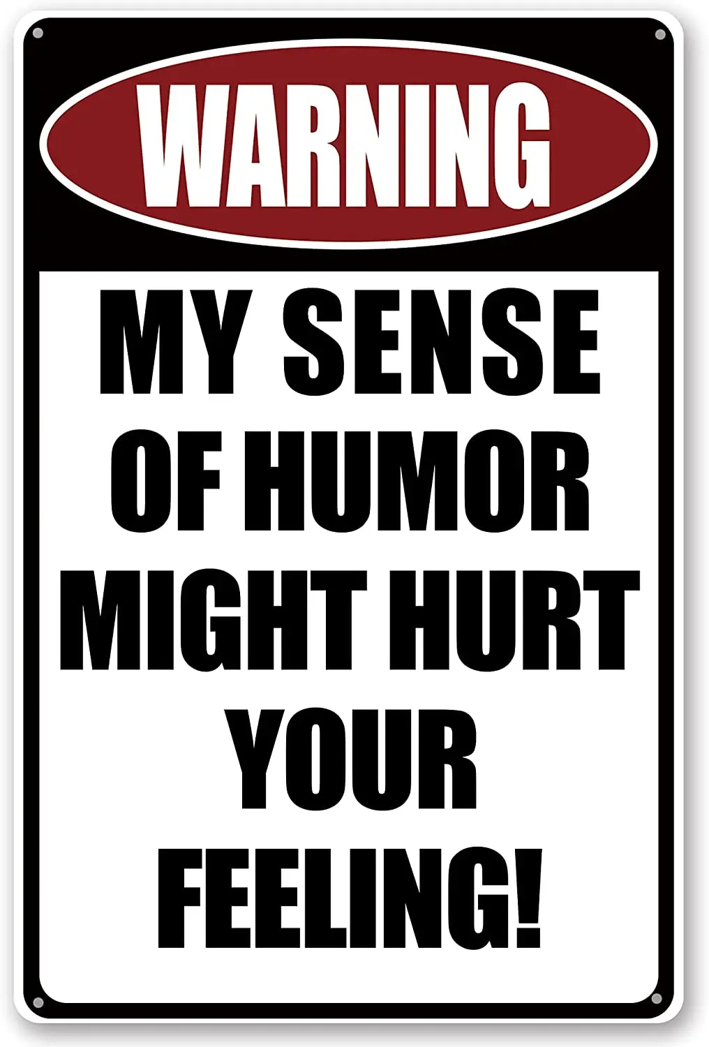 _ Мое чувство юмора может повредить ваше ощущение, металлический жестяной знак, угол кофейного бара, ресторана, сада, внутреннего и наружного декора
