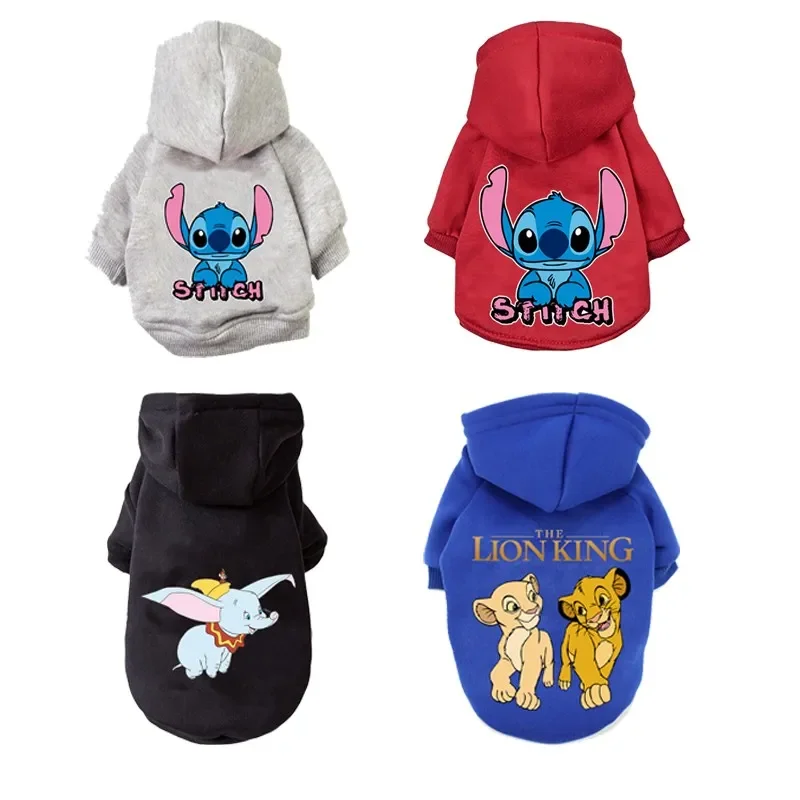 

Одежда для собак Disney, толстовка для домашних животных с рисунком из аниме, удобная дышащая толстовка для щенка, костюм для собак с объемным рисунком короля льва, чихуахуа, размеры s-xxl