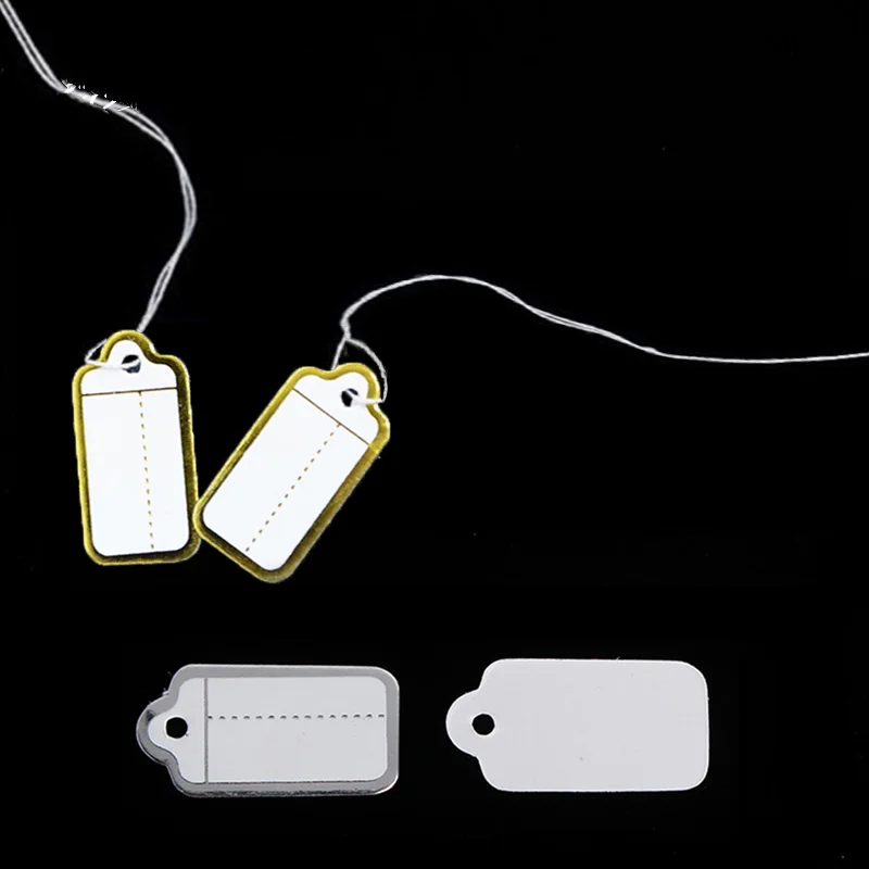 100-500 шт. Ювелирная цепочка шнур ценники пользовательская печать пустая этикетка