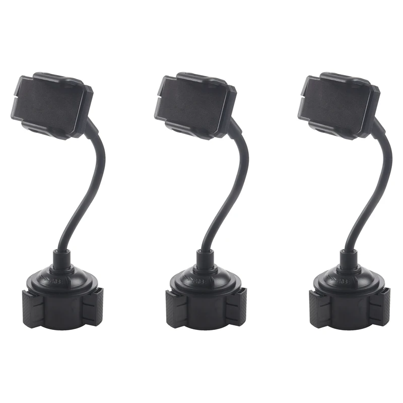 

3X Universal Car Mount Adjustable Gooseneck Cup Holder Cradle For Cell Phone Iphone