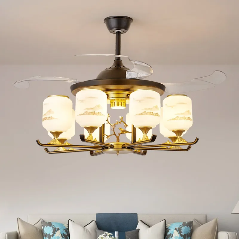 Современный Невидимый вентилятор DLMH роскошный потолочный для гостиной