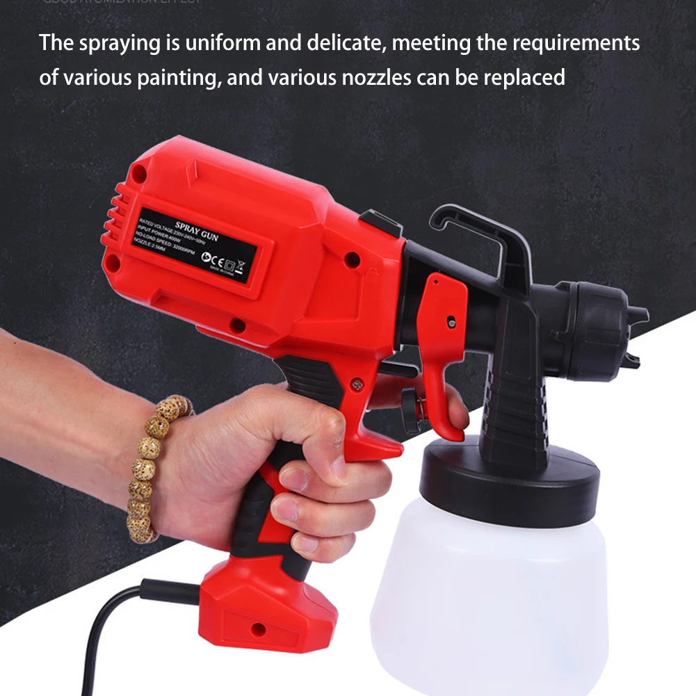 

32000rpm 550W Paint Sprayer High Pressure Handheld Airbrush Electric Atomizing Spray Gun with 800ml Watering Can Painting Tools