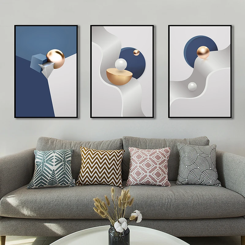 

Абстрактный постер с геометрическим рисунком, холст, Настенный декор, скандинавский роскошный принт, постеры для гостиной, спальни, Декор