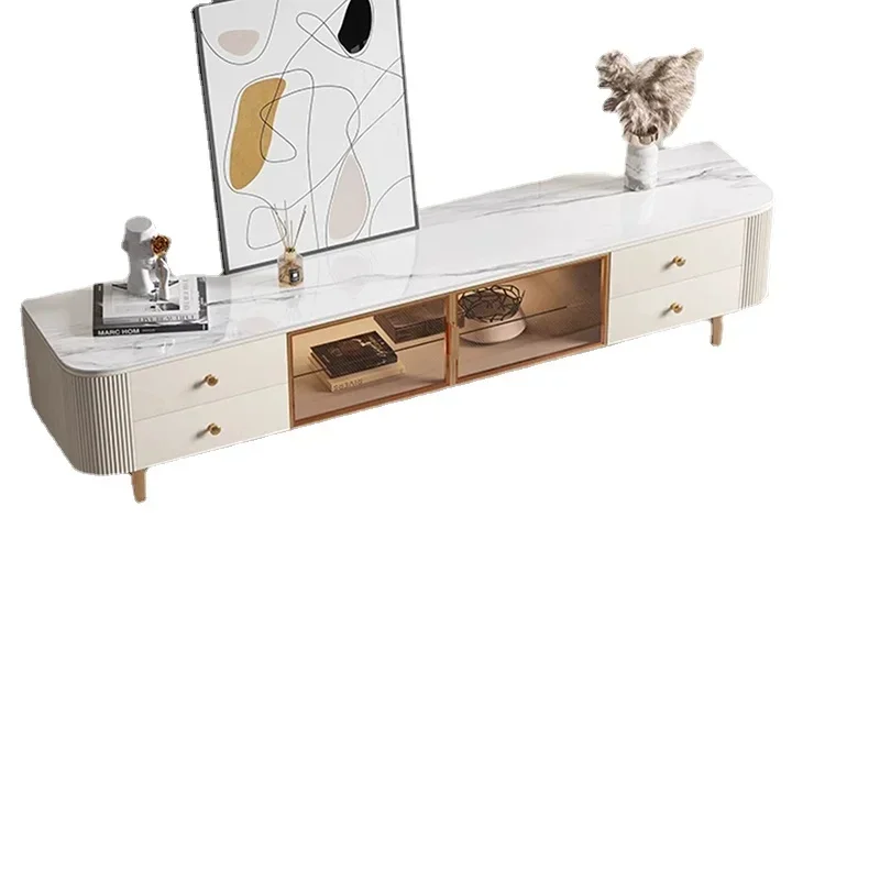 Шкафы для консоли подставки телевизора мобильный Роскошный белый шкаф