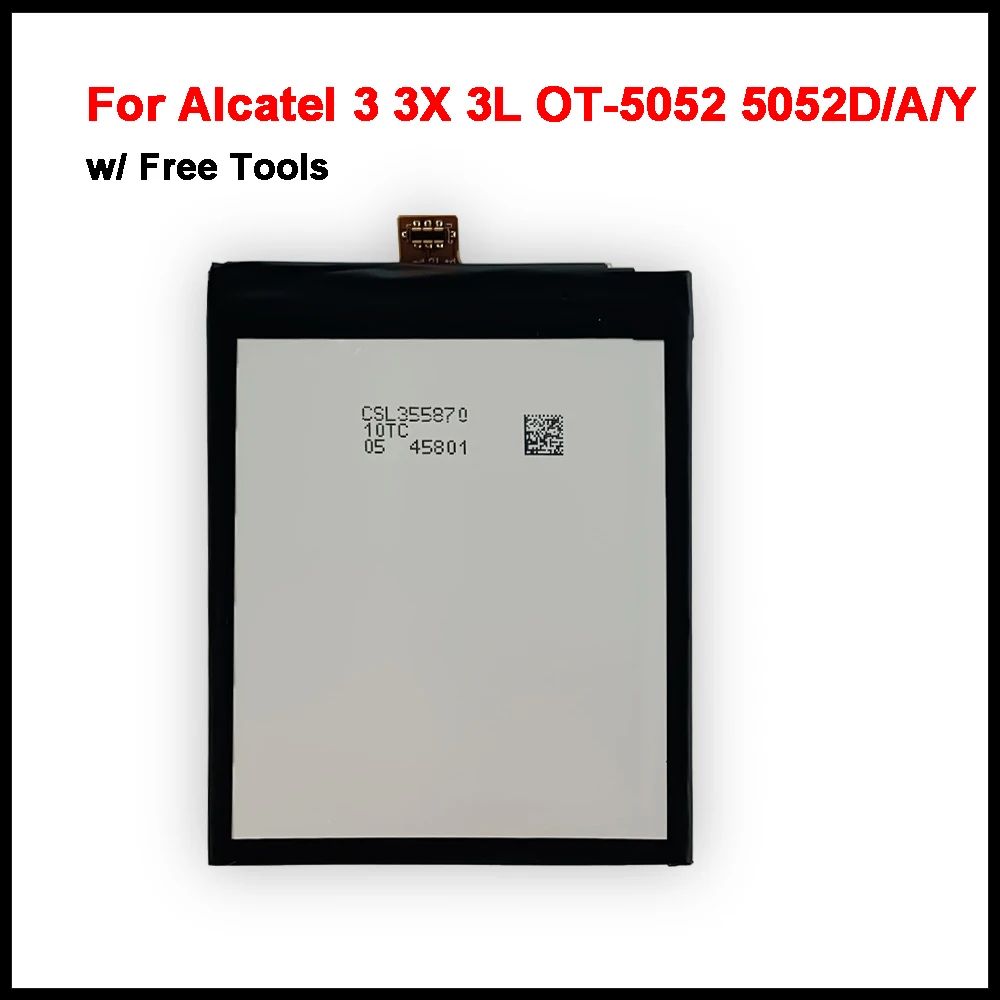 

3000mAh TLp029D1 Mobile Phone Battery For Alcatel 3 3X 3L OT-5052 5052D/A/Y Alcatel 5 OT-5086 5086D/Y/A OT-5034 OT-5058 5058I