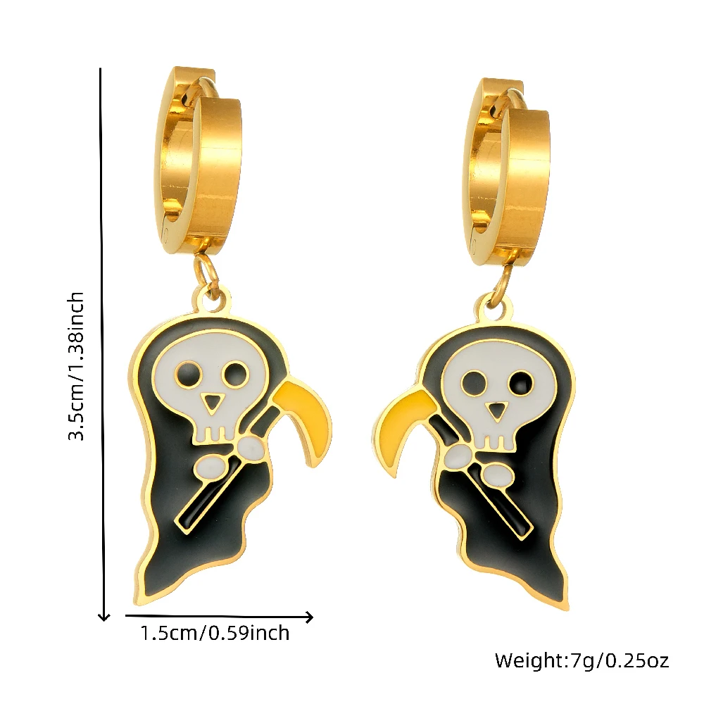 DIEYURO 316L нержавеющая Милая забавная женская подвеска с тыквой Хэллоуин ожерелье