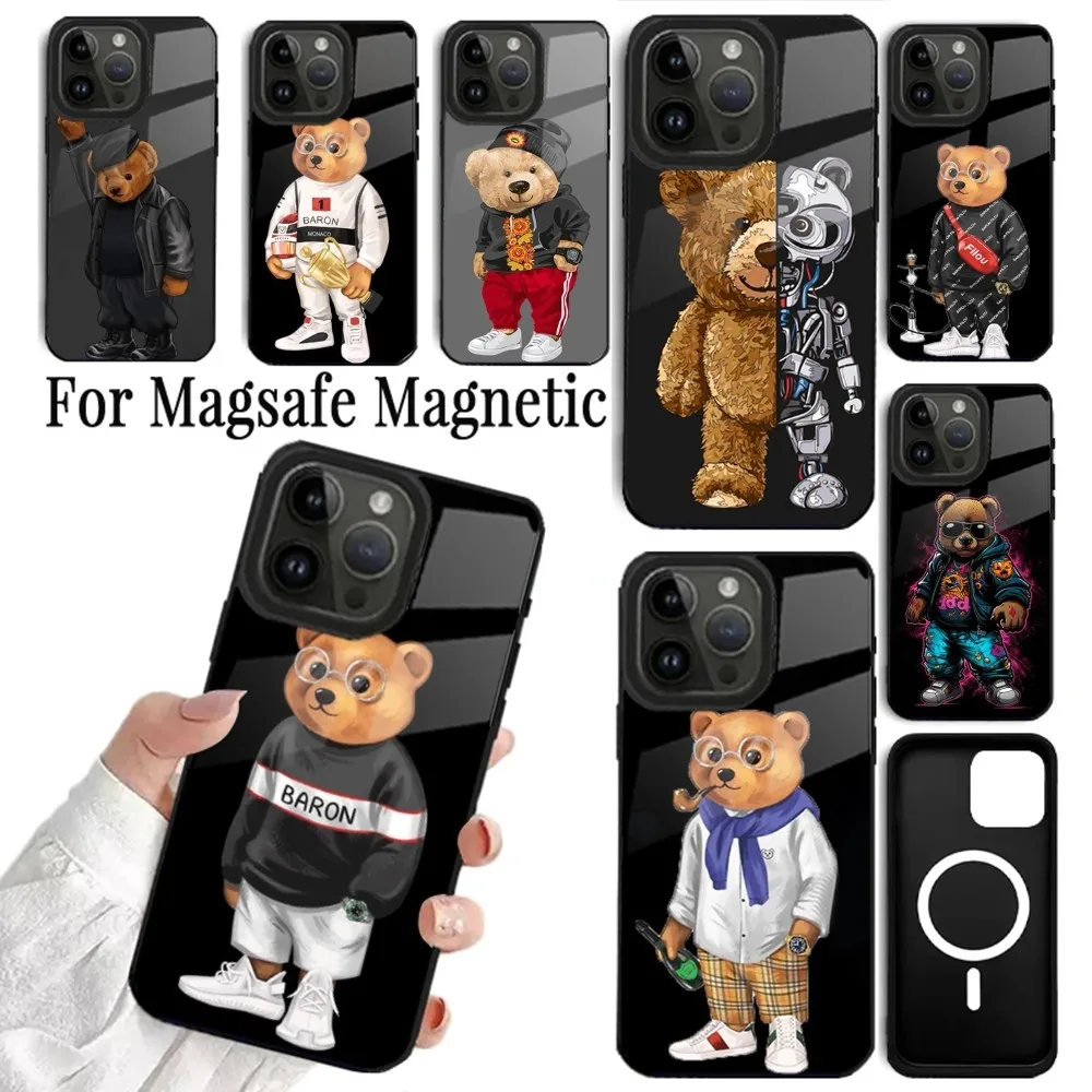 Новый чехол для телефона B-Baron Filou B-Bear iPhone 15 14 13 12 11 Plus Pro Max Mini Magsafe с магнитной