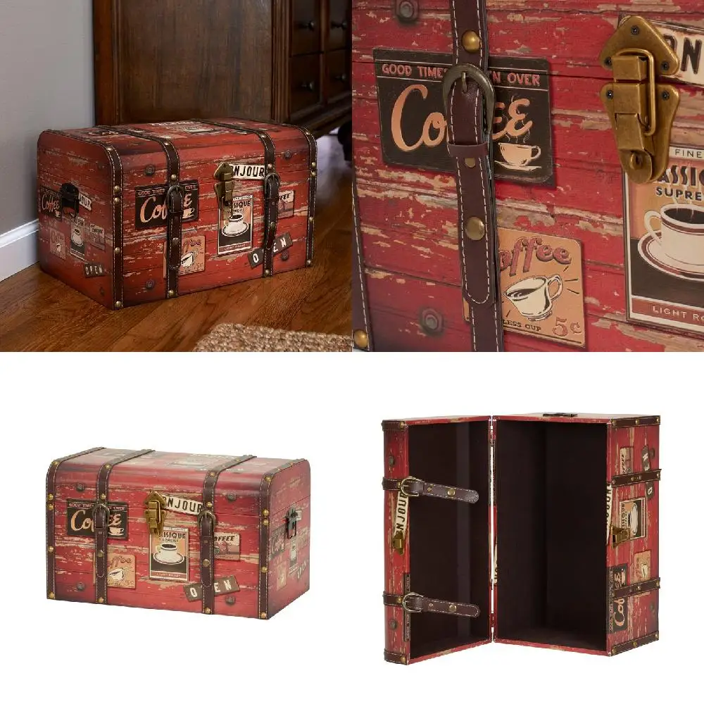

Decorative Striking Backdrop Home Storage Trunk - Perfect for Creating a Cozy Homely Atmosphere in Your Coffee Shop.