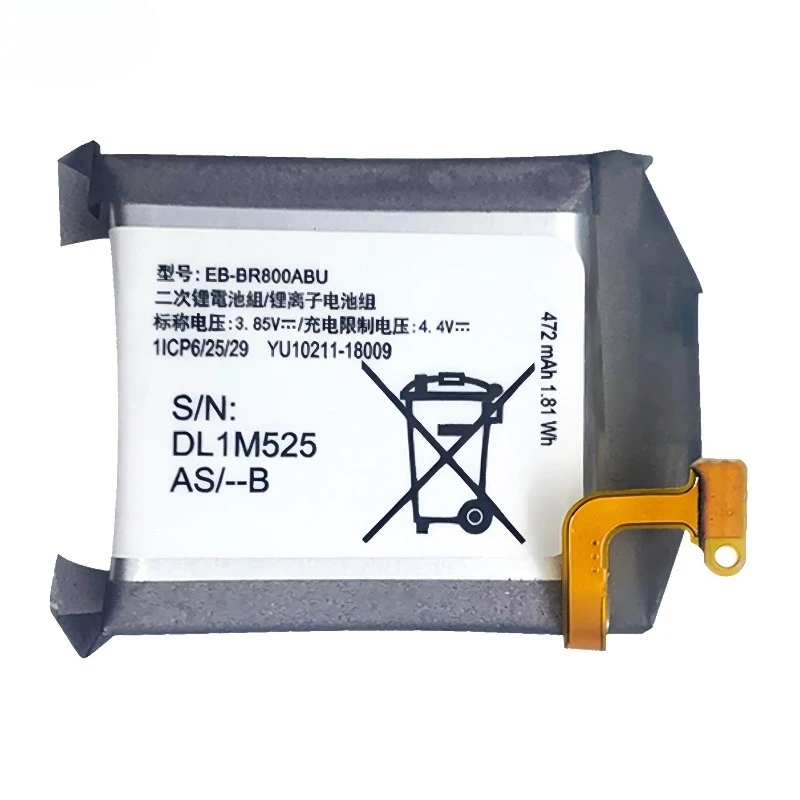 Фото Новые аккумуляторы EB-BR800ABU 472 мАч для смарт-часов Samsung Gear S4 SM-R800 SM-R805 SM-R810, 3.85В, встроенные №3