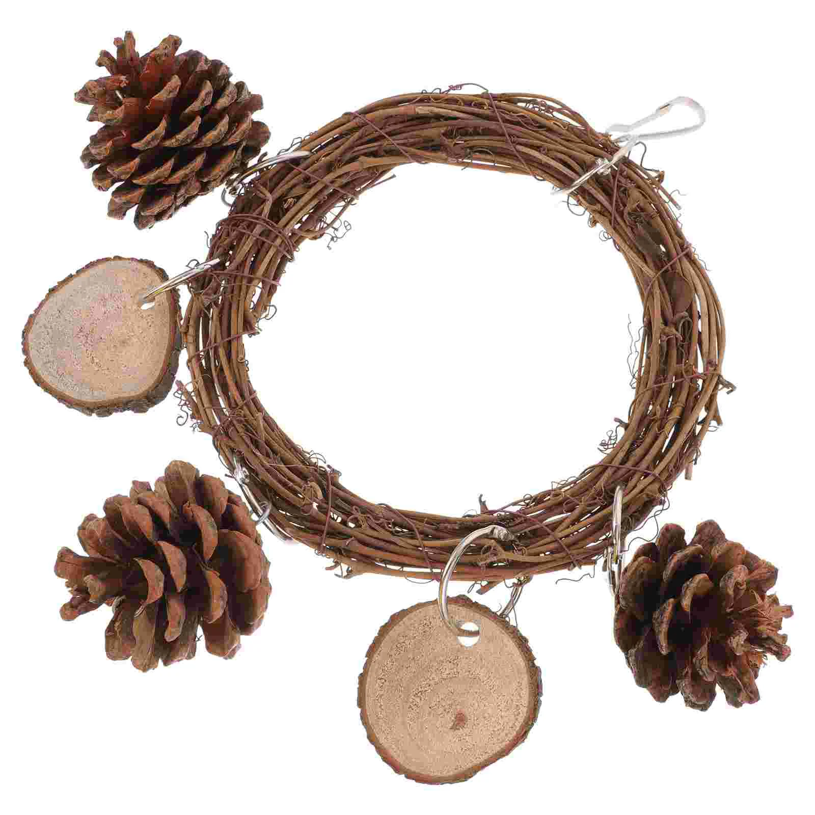 

1pc Parrot Swing Chewing Standing Decorative Birds Plaything Holder Rack Birds Swing