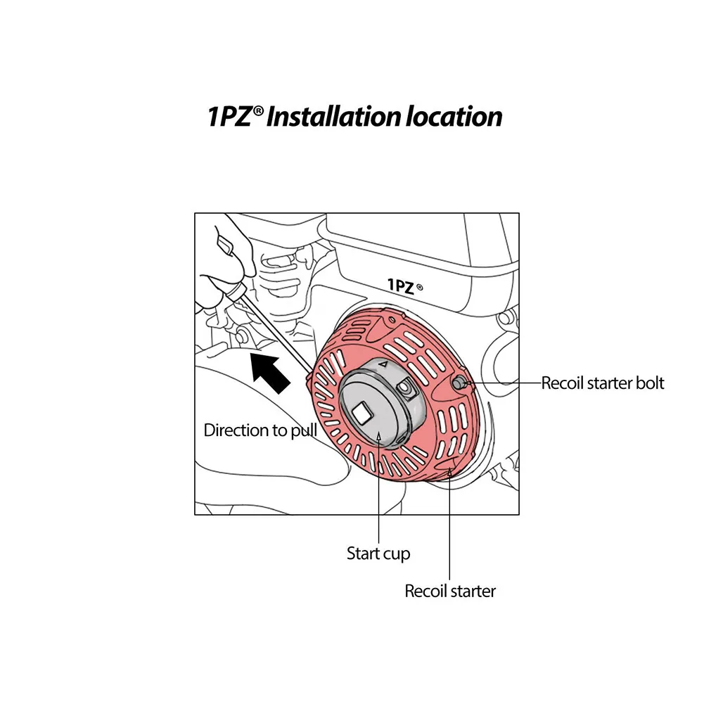 

Pull Start Starter Recoil Cup 4HP 5.5HP 6.5HP For Honda GX120 GX160 GX168 GX200 Garden Repair Tool Lawn Mower Trimmer Recoil New