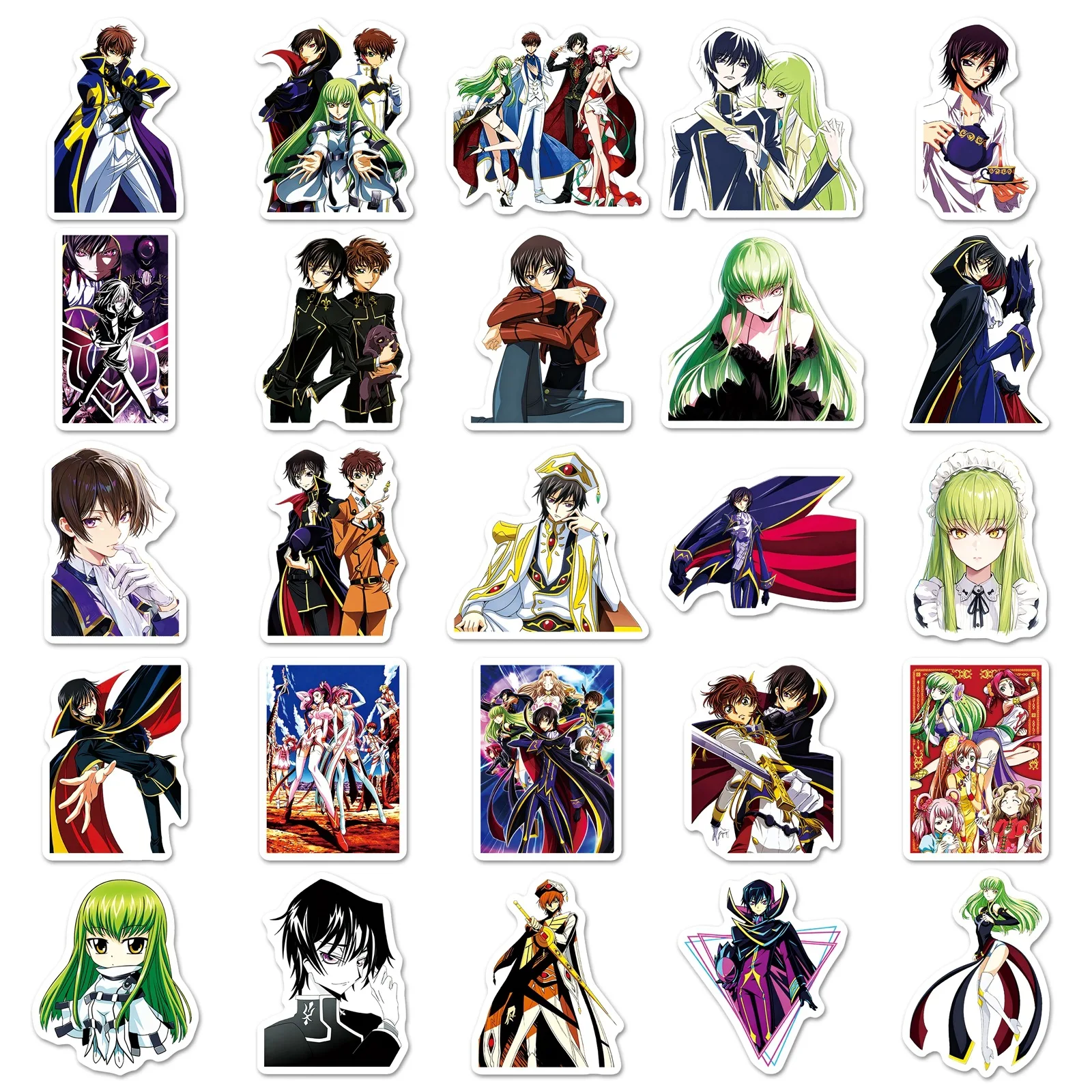 1050 шт. Японские аниме-стикеры CODE GEASS: Лелуш Восставший противостоящих, мультяшные персонажи, граффити, декор для ноутбуков, телефонов, гитар (art.: 3920dc40c495c) - 3920dc40c495c