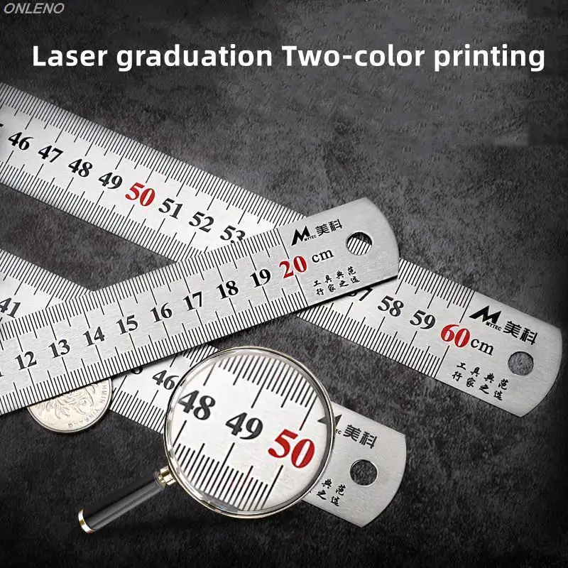 Линейка двусторонняя из нержавеющей стали 15/20/30/50 см |