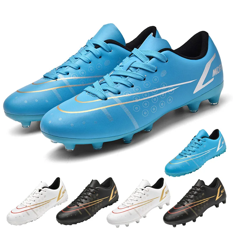 Soccer Shoes For Men FG/TF Quality Grass Training Cleats Kids Football Boots Top Outdoor Sports Sneakers Women Non-Slip 32-47#