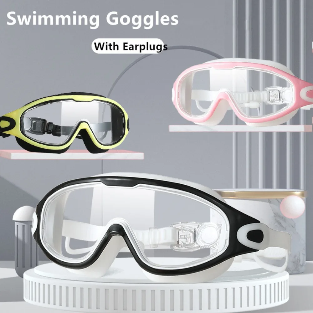

Adjustable Silicone Big Frame Wide Vision Anti-Fog Swimming Goggles Diving Eyewear Swimming Glasses Swim Eyewear