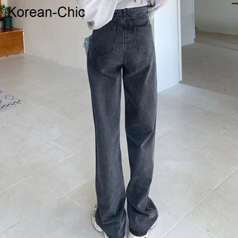 

Women's Black Jeans Autumn And Winter 2021 New High Waist Korean Loose And Thin Straight Tube Floor Dragging Wide Leg
