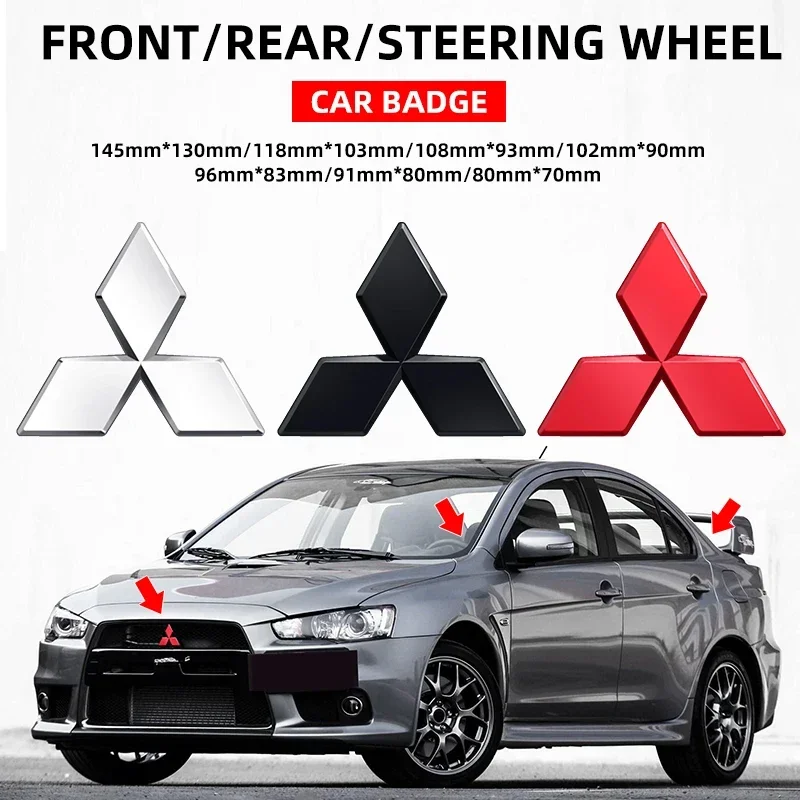 Новинка для Mitsubishi эмблема передней решетки автомобиля значок на задний багажник