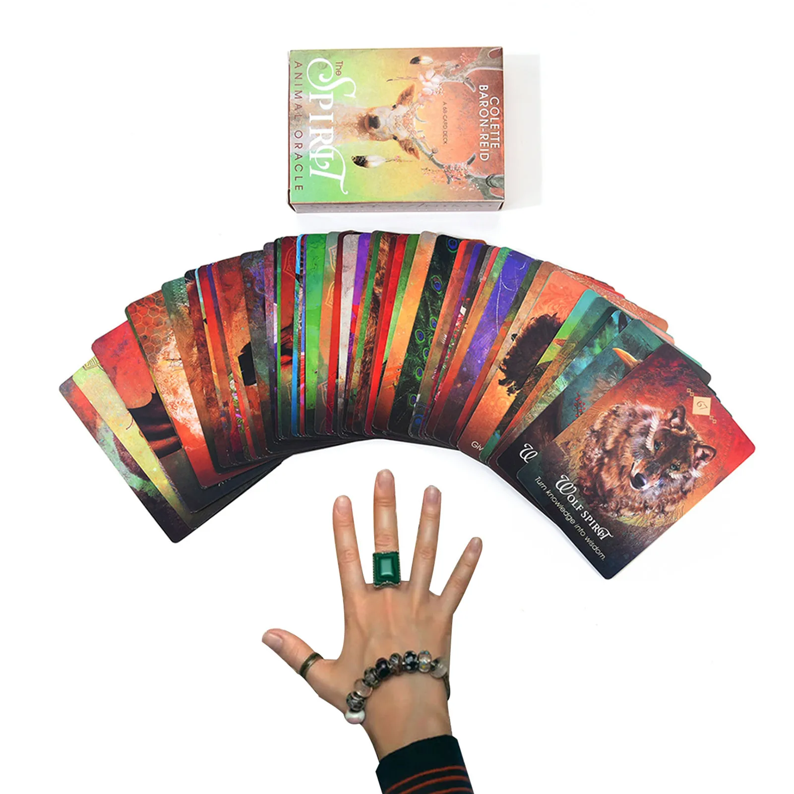 

The Spirit Animal Oracle Tarot Deck Oracle Divination Card Game Toy Gift Board Game Astrology Sacred Self-Care 68 Tarot Cards