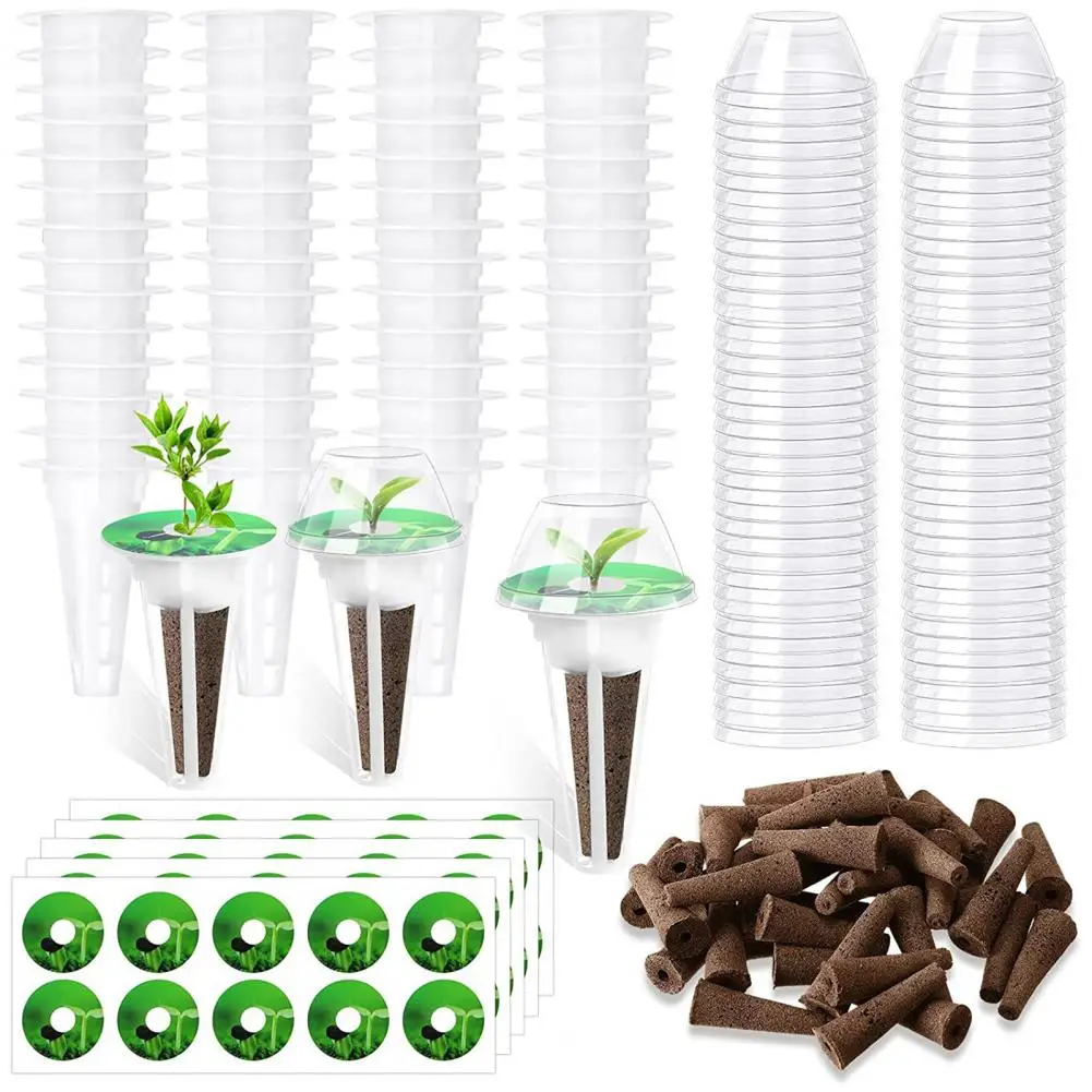 

Cilantro Growing Kit Hydroponic Growing Kit 120pcs Aerogarden Accessories for Brands Replacement Baskets Plant Sponges Labels