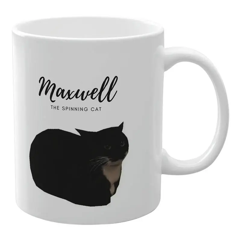 

Керамическая чашка Maxwell The Cat 350 мл, кофейная кружка для кошек, основание для доски, легкая в захвате C-образная ручка, кухонные аксессуары