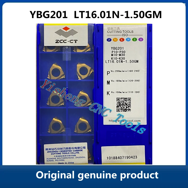 

Original genuine product ZCC CT LT16.01N-1.50GM YBG201 CNC Threaded turning tools Lathe Cutter Tools
