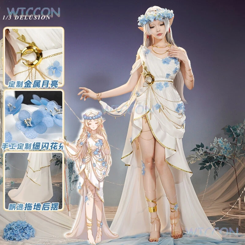 Фото Frieren Косплей Аниме Frieren: Beyond Journey's End Косплей Платье для взрослых Костюм Парик Mahou Shoujo Doujin Греческая богиня Наряд №2