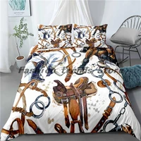 3d animal running horse pattern duvet cover crystal horse boys bedding sets full twin size pillow cases