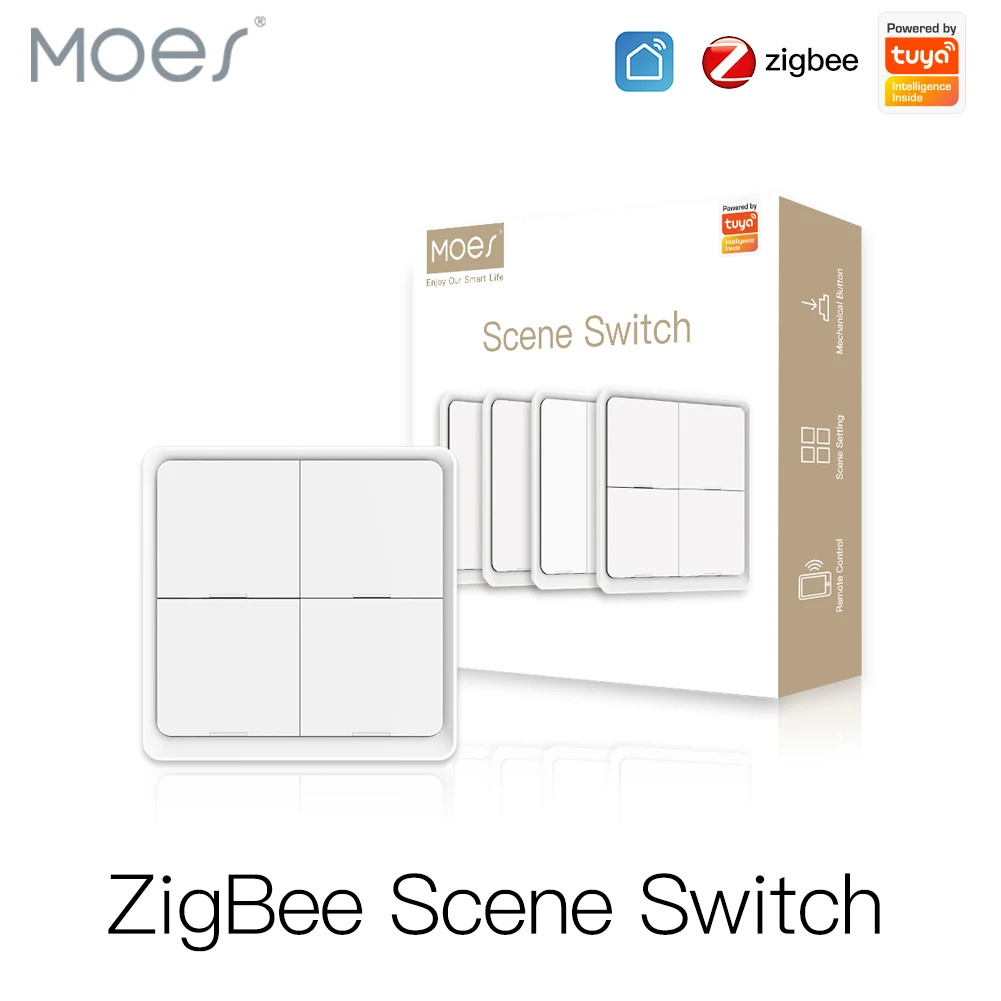 

MOES ZigBee Беспроводной 12-канальный переключатель сцен