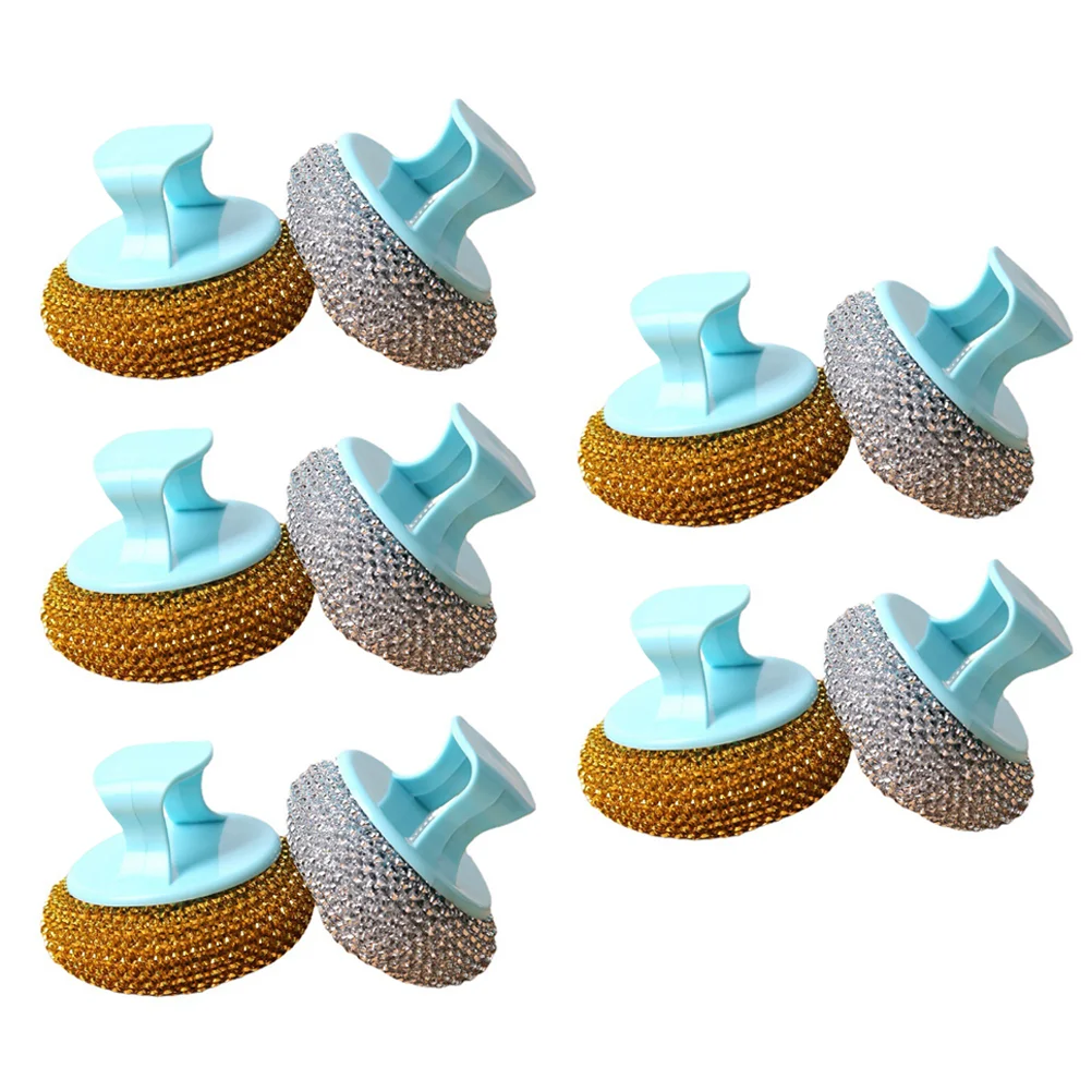 

10pcs Scrubber Dish Scouring Pad Pot Pan Scrubber Scrubbies for Dishes Metal Dish Scrubber Steel Wool Scrubber
