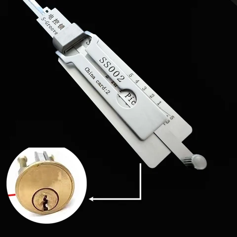 Слесарные замки ishi 2 в 1 lishi SS001 KW1 KW5 SC1 SC4, инструмент для блокировки, сердечник гражданского замка