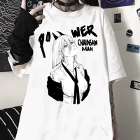 2022 anime chainsaw women t shirts harajuku funny power short sleeve t shirt casual fashion unisex street style y2k clothes tops