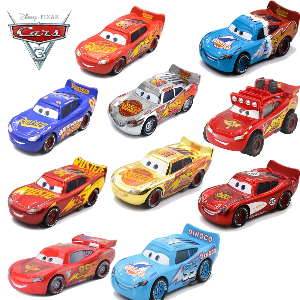 

1:55 Pixar Автомобили металлические Литые под давлением номер 95 Молния Маккуин Все стильные золотые серебряные чемпионы коллекция