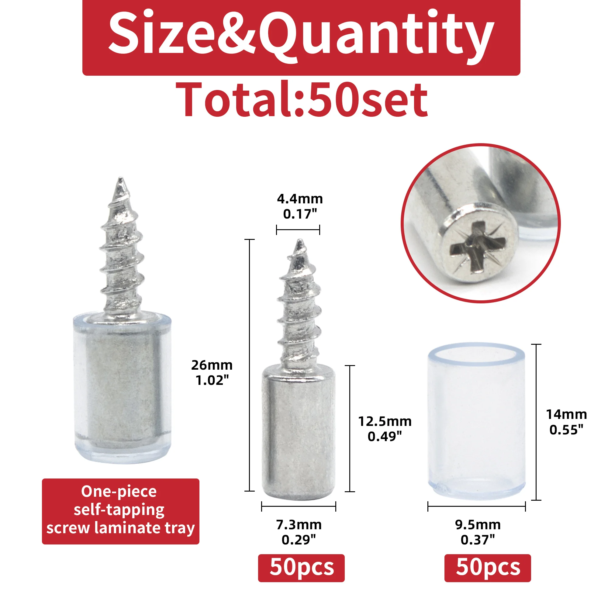 50set Cross Self-tapping Screw Layer Plate Holder Support Glass Studs Pegs Nonslip Partition Nail For Wooden Cabinets Wardrobes