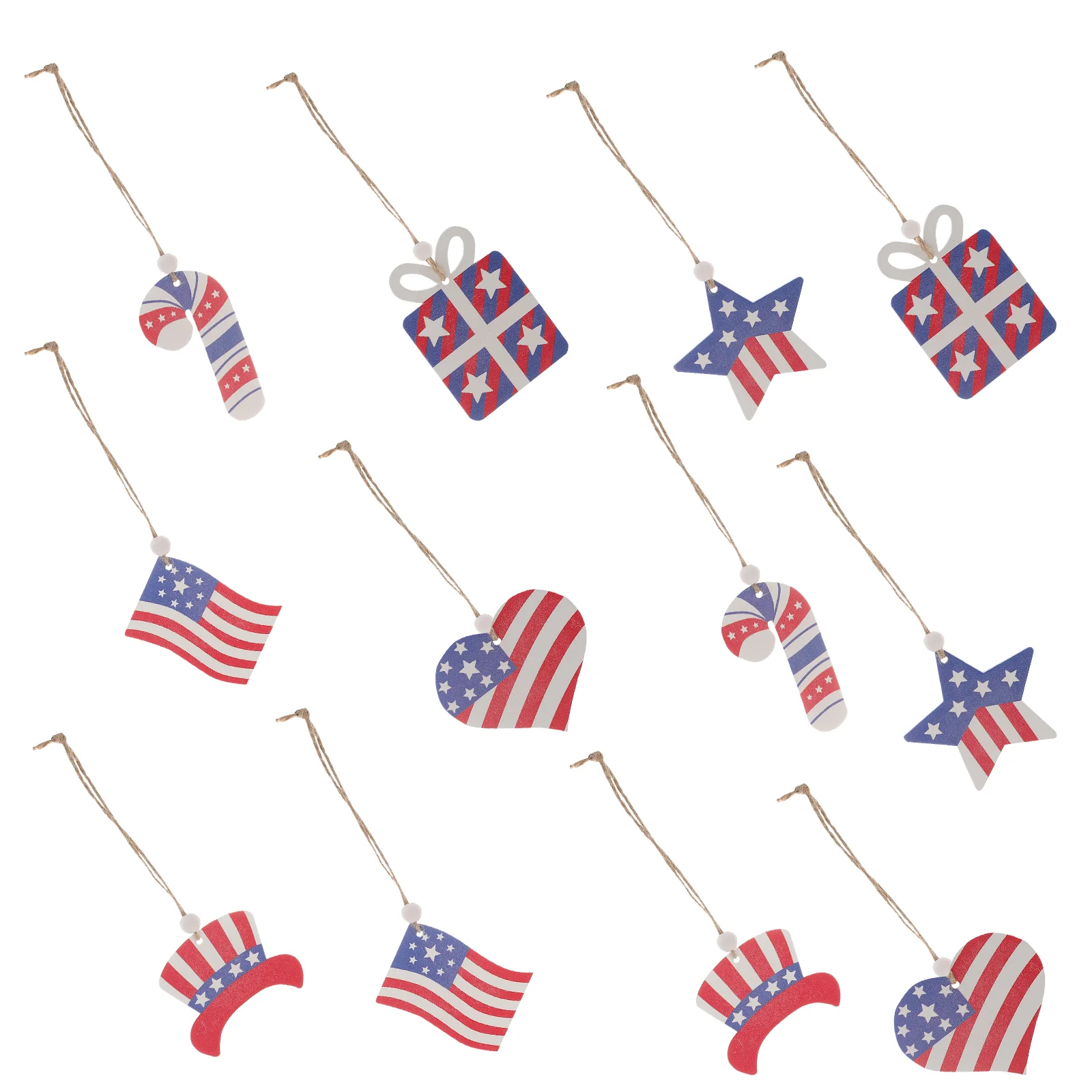

Ornaments Day Independence Patriotic Hanging 4Th Decorations Decor Party Pendant Flag American Labor Tags Wooden July Tree
