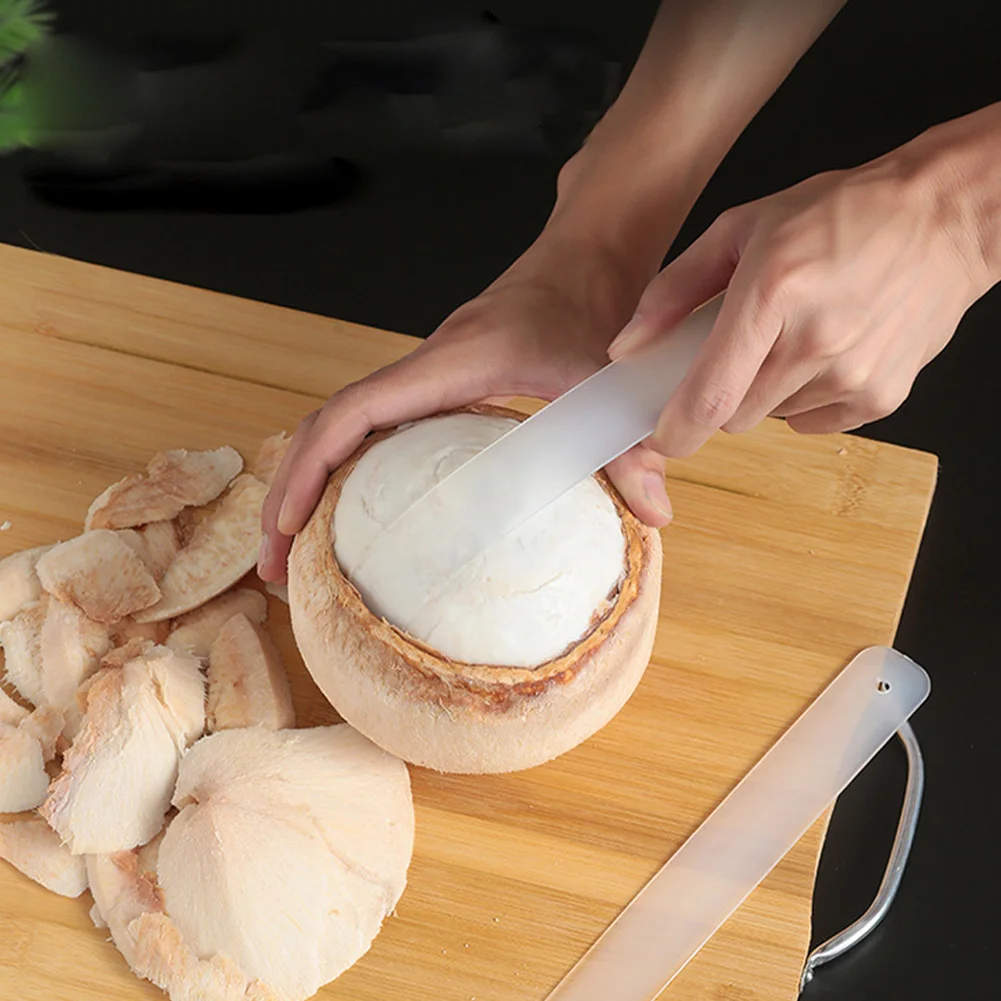 

Digging Coconut Meat Extractor Tool Plastic Coconut Meat Remover Coconut Shaving Cutter Coconut Egg Soft Knife Kitchen Gadgets
