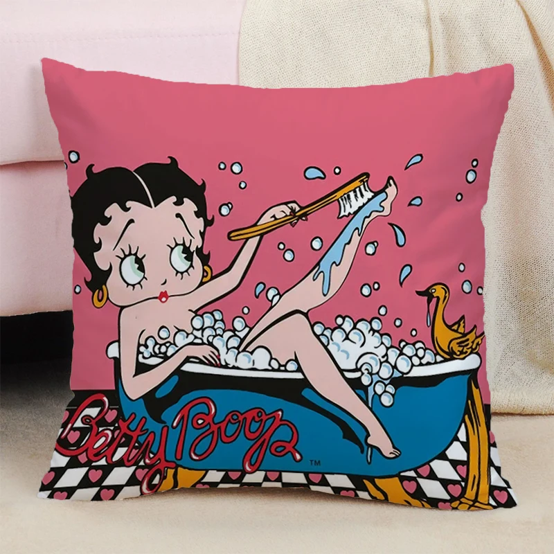 

Pilow Covers for Decorative Cushions B-Betty Boop Pillowcases 50x50 Cushion Cover 40x40 Pillowcase 45x45 Car Decorations Pillow