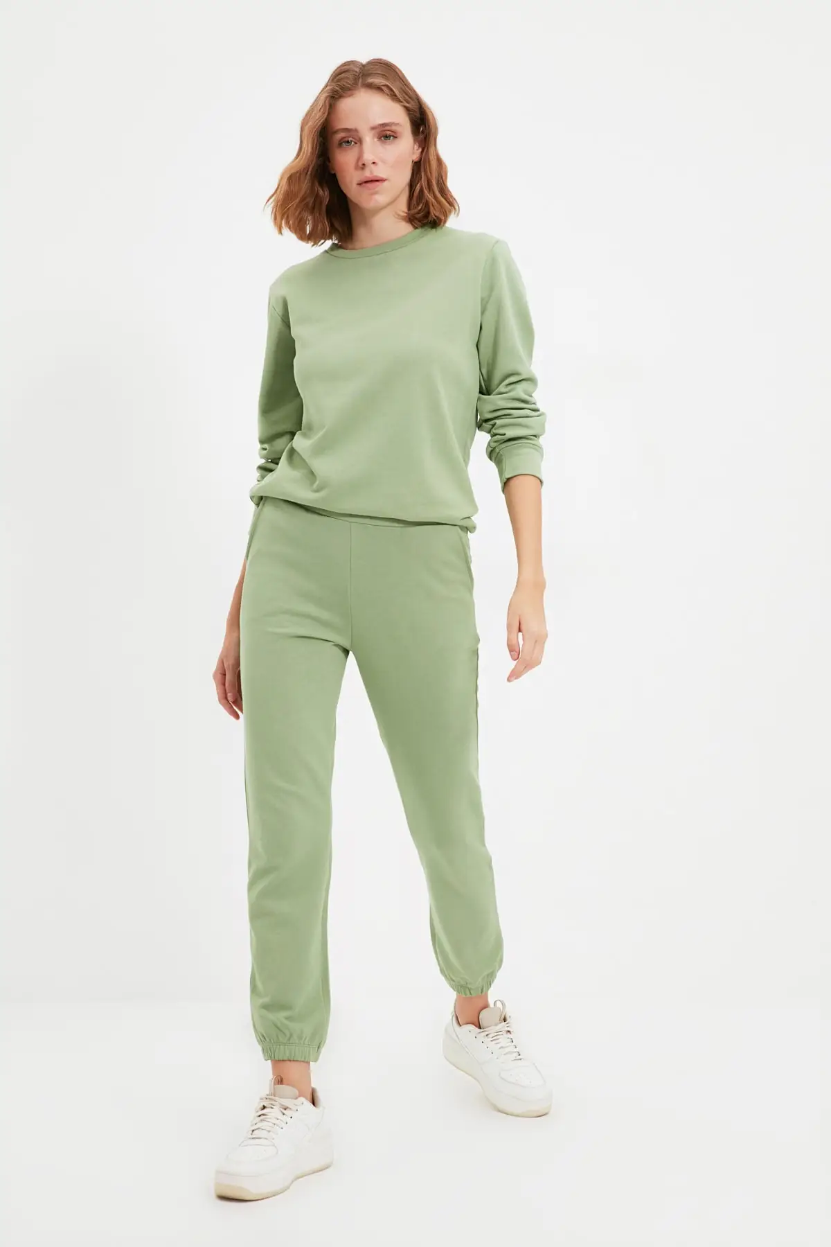 

100 organic Cotton Basic Jogger Printed Knitted Slim Sweatpants TWOAW22EA0170