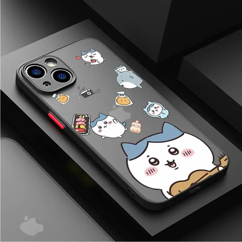 Чехол для телефона с японскими комиксами Chiikawas Матовый Жесткий iPhone 11 12 Mini 13 14 Pro 15