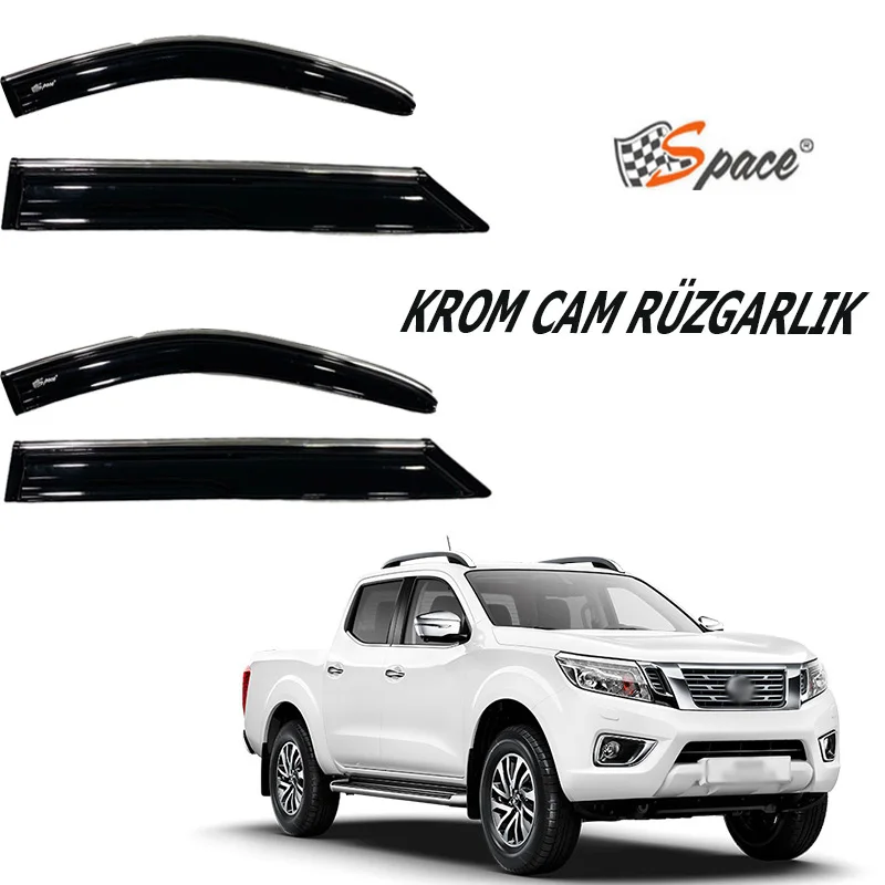 

Chrome glass spoiler For Nissan Navara Pickup 2017-2021 / CARU404