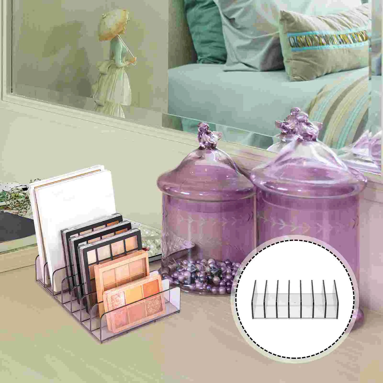 

Organizer Makeup Rack Holder Eyeshadow Display Storage Container Box Tabletop Organizing Acrylic Simple Vanity Beauty Desktop