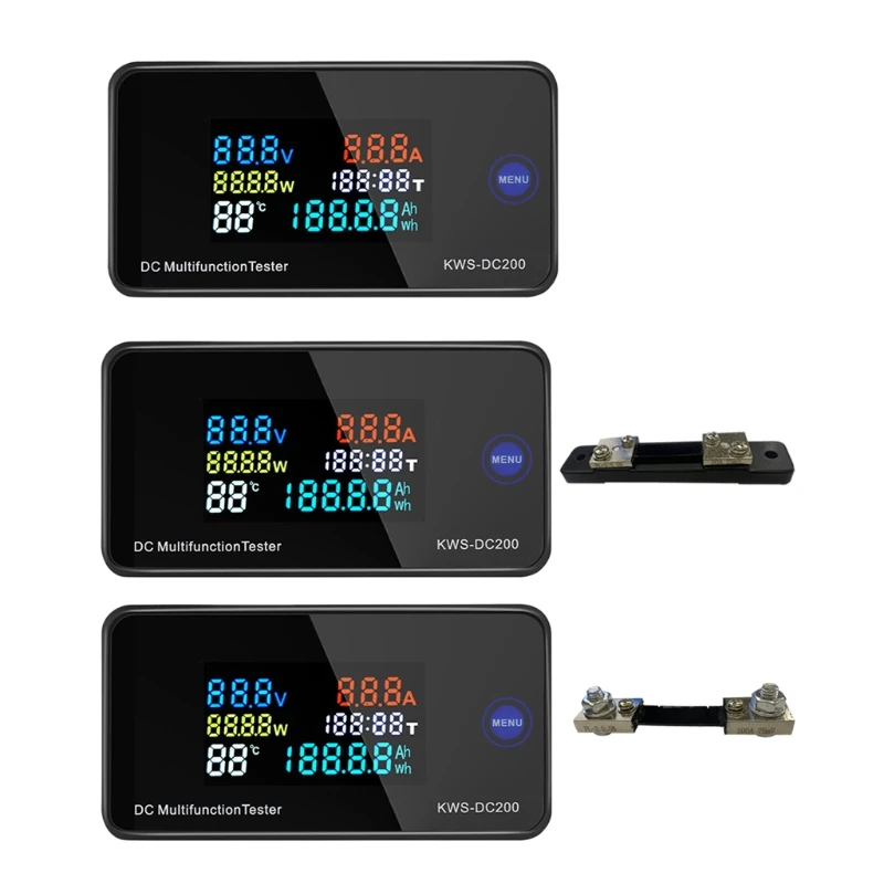 

DC Wattmeter Electric Meter with Reset Function 10/50/100A Voltmeter Ammeter Drop Shipping