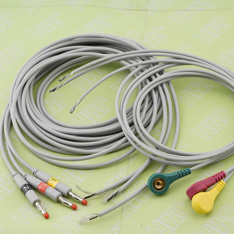 Без кабеля соединителя ЭКГ-кабель электрод для физиотерапии IEC Leadwire 4 0 Банановый